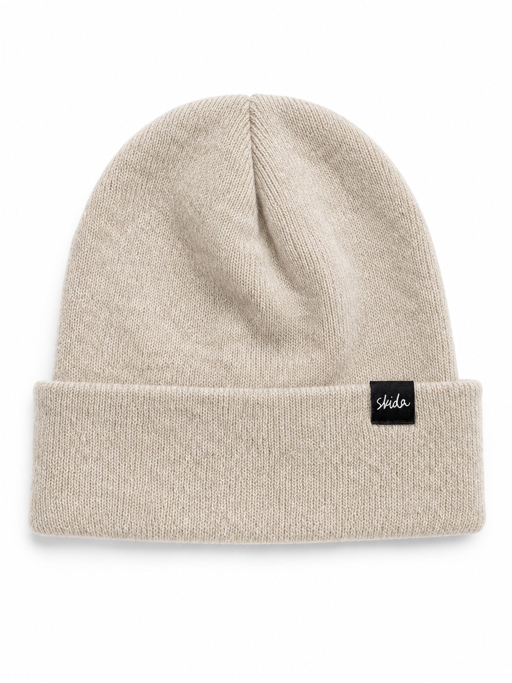 Skida Cuffed Knit Beanie Oatmeal Beige Winter Hat One Size